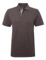 Heren Polo Asquith & Fox Classic Fit Contrast Charcoal-Heather Grey